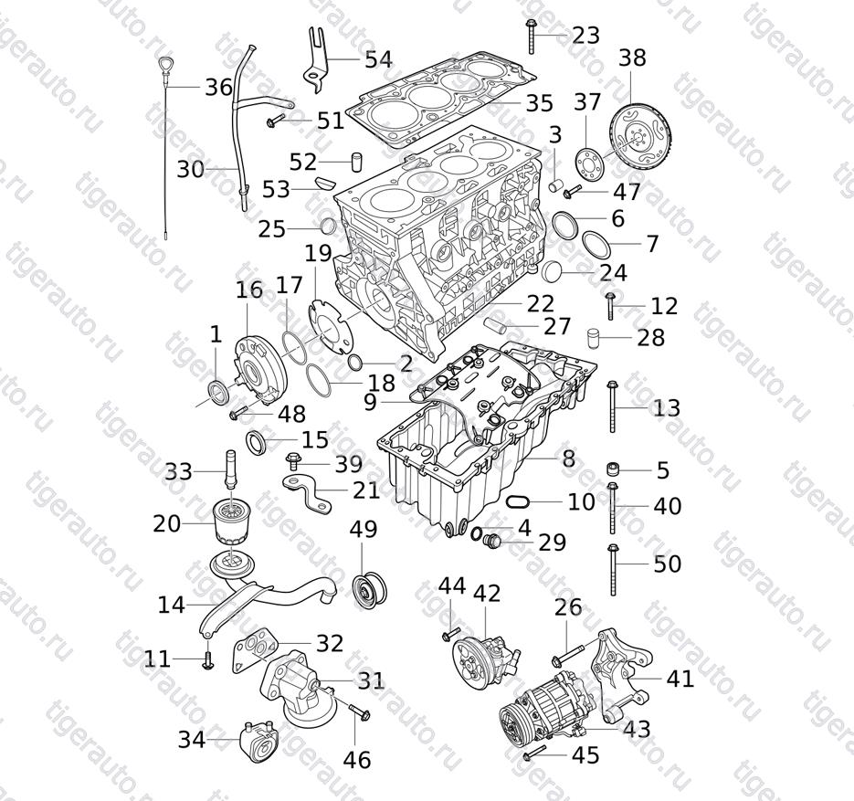 CYLINDER BLOCK,OIL PAN,FLYWHEEL Chery Tiggo 5 (T21)