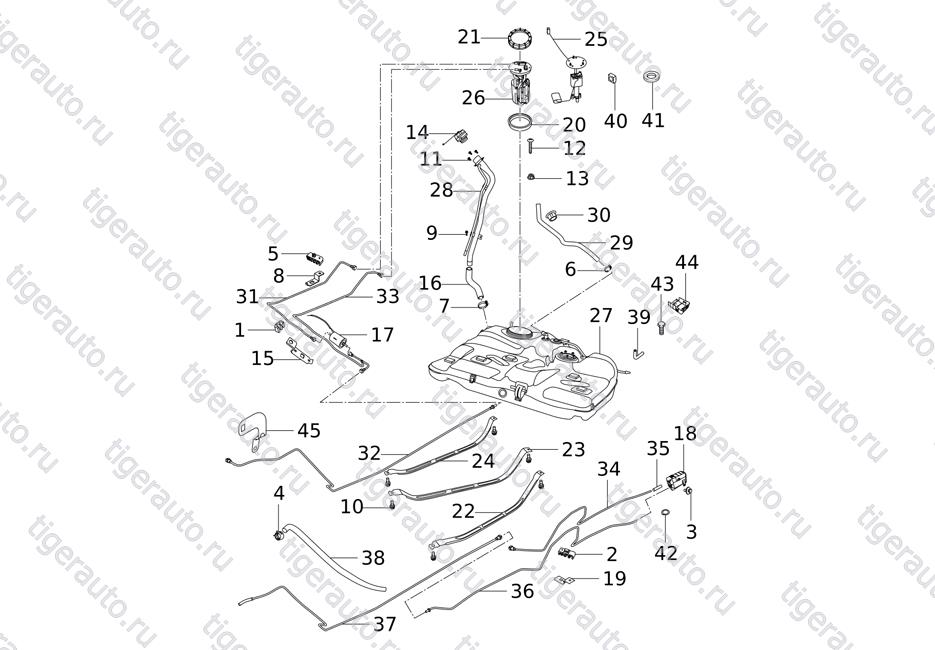 Чертеж FUEL SUPPLY SYSTEM Chery Tiggo 5 (T21) FUEL SUPPLY SYSTEM Chery Tiggo 5 (T21)