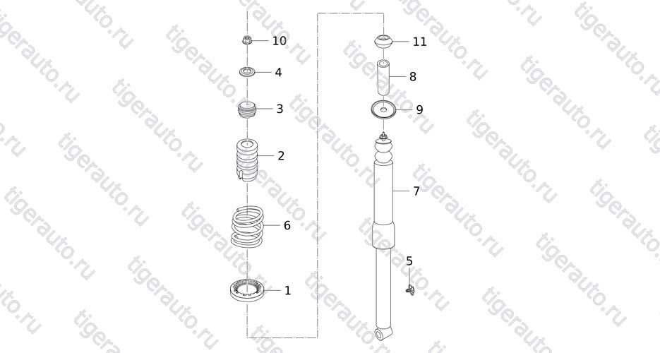 RR SHOCK ABSORBER (BA) Chery Tiggo 5 (T21)