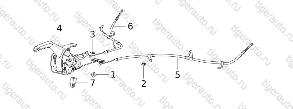 PARKING BRAKE SYSTEM  Chery Tiggo 5 (T21)