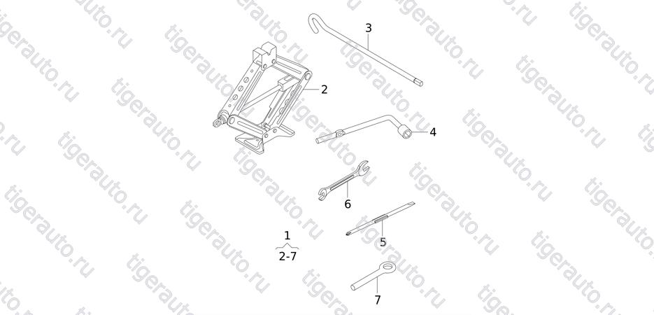 Чертеж TOOLS Chery Tiggo 5 (T21) TOOLS Chery Tiggo 5 (T21)