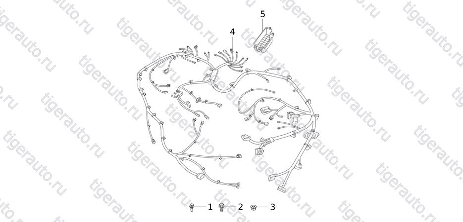 Чертеж WIRING HARNESS-FR CHAMBER (BG) Chery Tiggo 5 (T21) WIRING HARNESS-FR CHAMBER (BG) Chery Tiggo 5 (T21)
