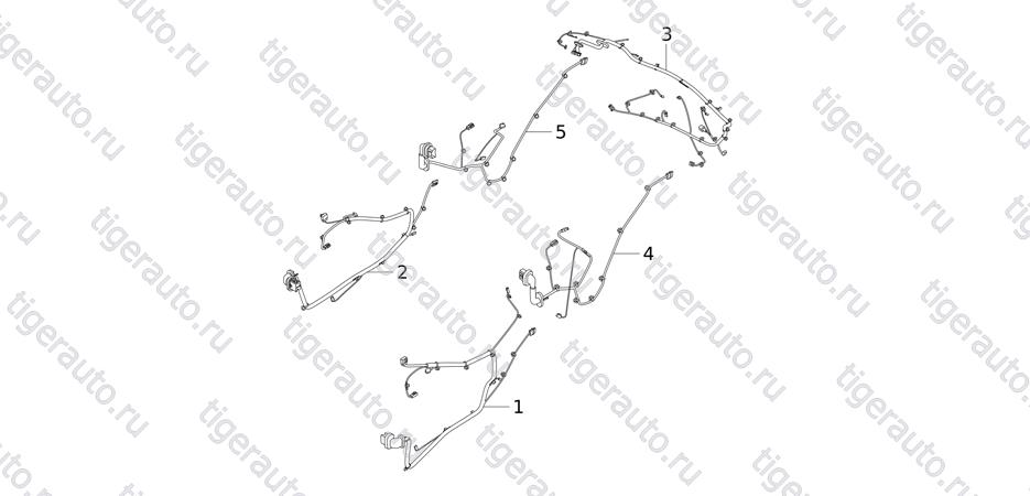 Чертеж WIRING HARNESS-DOOR Chery Tiggo 5 (T21) WIRING HARNESS-DOOR Chery Tiggo 5 (T21)