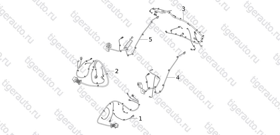 Чертеж WIRING HARNESS-DOOR (BA) Chery Tiggo 5 (T21) WIRING HARNESS-DOOR (BA) Chery Tiggo 5 (T21)
