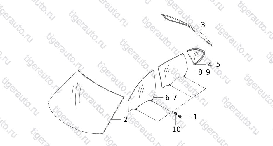 GLASS ASSY  Chery Tiggo 5 (T21)