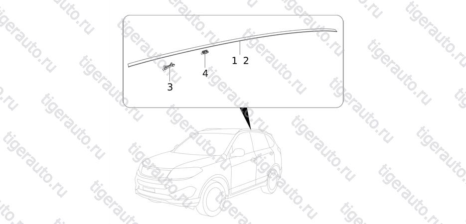 Чертеж ROOF TRIM Chery Tiggo 5 (T21) ROOF TRIM Chery Tiggo 5 (T21)