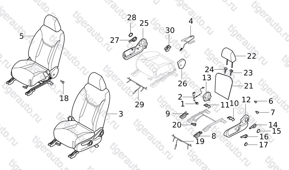 FR SEAT Chery Tiggo 5 (T21)