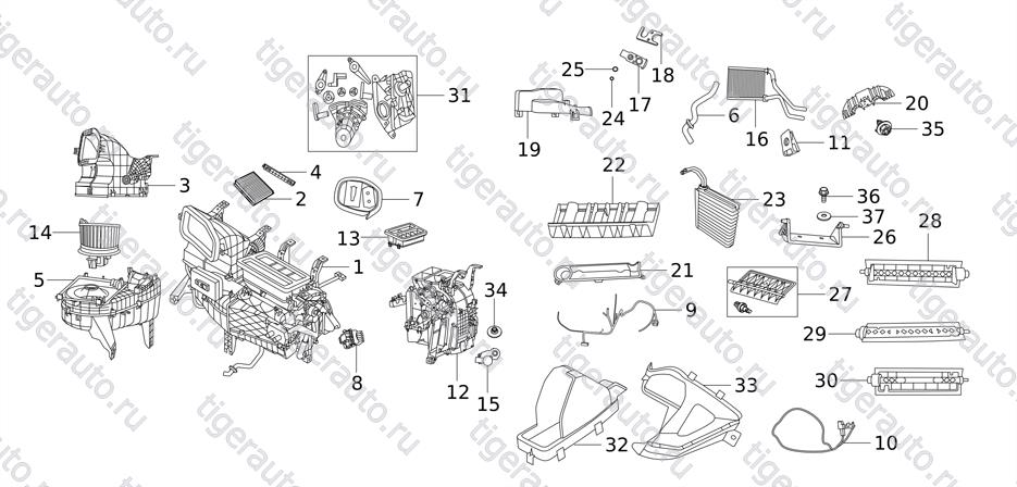 HVAC ASSY  Chery Tiggo 5 (T21)