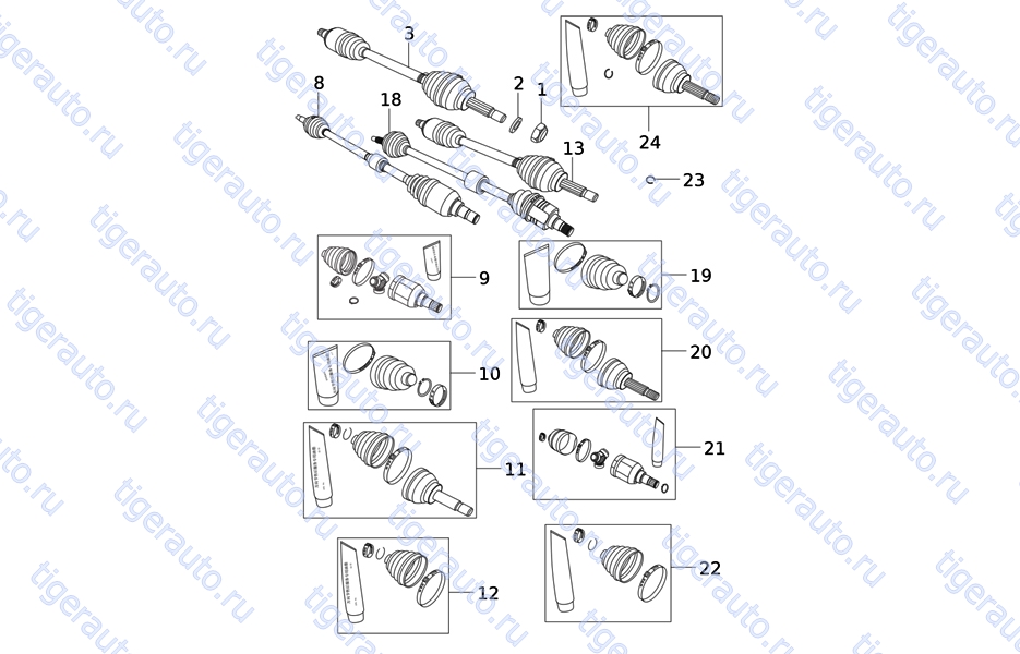 PROPELLER SHAFT SYSTEM Chery Very (A13A)