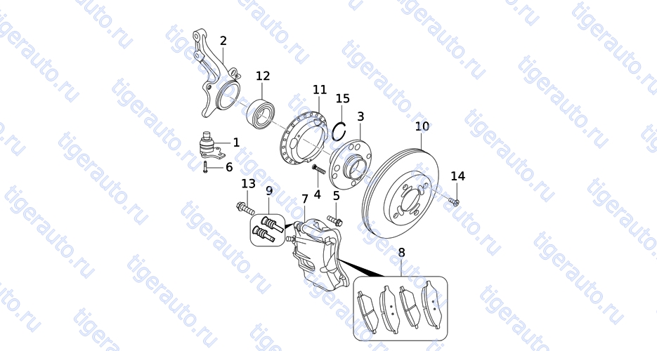 FR BRAKE ASSY-LH (BA) Chery Very (A13A)