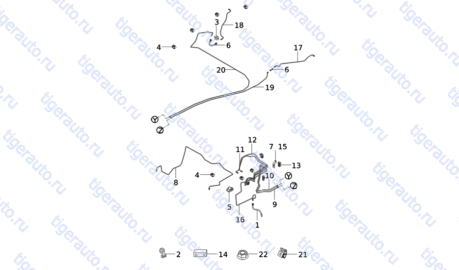 BRAKE LINE SYSTEM (01) Chery Very (A13A)