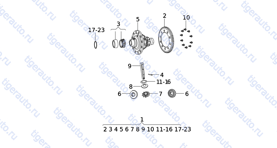 TRANSMISSION DIFFERENTIAL (10BA) Chery Bonus (A13)