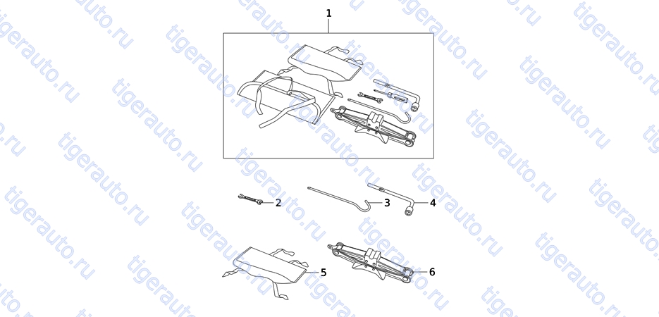 Чертеж TOOLS Chery Very (A13A) TOOLS Chery Very (A13A)