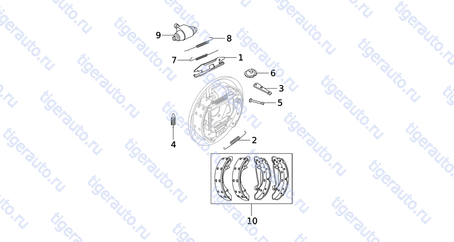 RR BRAKE ASSY-LH (6AD-01) Chery Very (A13A)