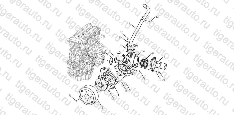 WATER PUMP Geely Emgrand EC8