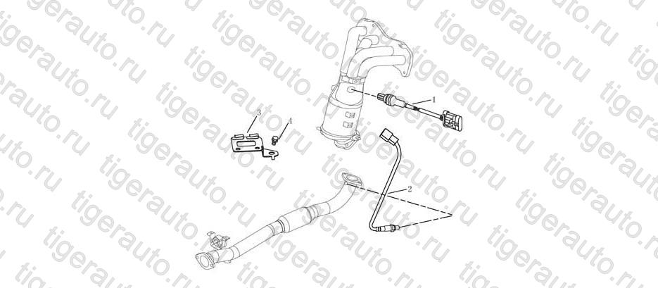 Чертеж OXYGEN SENSOR# Geely Emgrand EC8 OXYGEN SENSOR# Geely Emgrand EC8