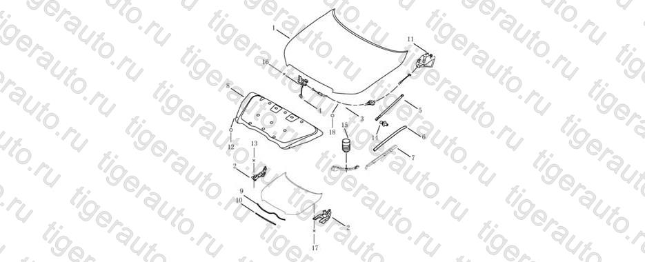ENGINE HOOD Geely Emgrand EC8