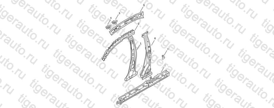 B PILLAR Geely Emgrand EC8