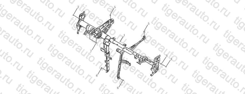Чертеж CROSS BEAM,DASH BOARD Geely Emgrand EC8 CROSS BEAM,DASH BOARD Geely Emgrand EC8