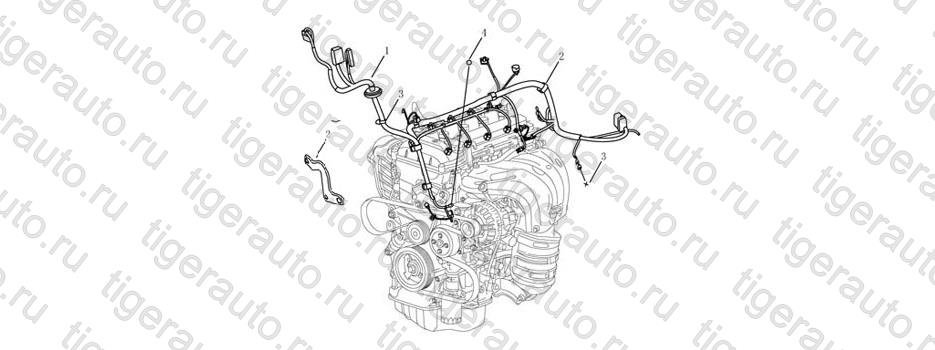 Чертеж ENGINE WIRE HARNESS# Geely Emgrand EC8 ENGINE WIRE HARNESS# Geely Emgrand EC8