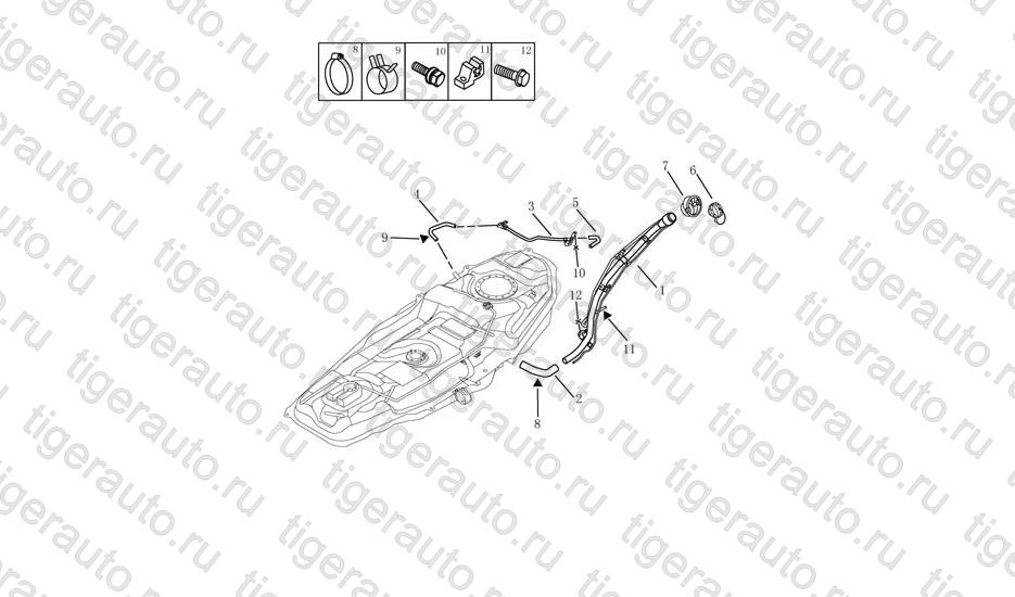 FUEL FILLING PIPE Geely Emgrand X7
