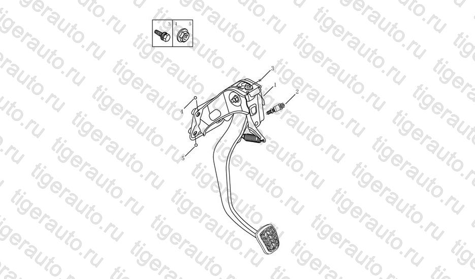 Чертеж BRAKE PEDAL# Geely GC6 BRAKE PEDAL# Geely GC6
