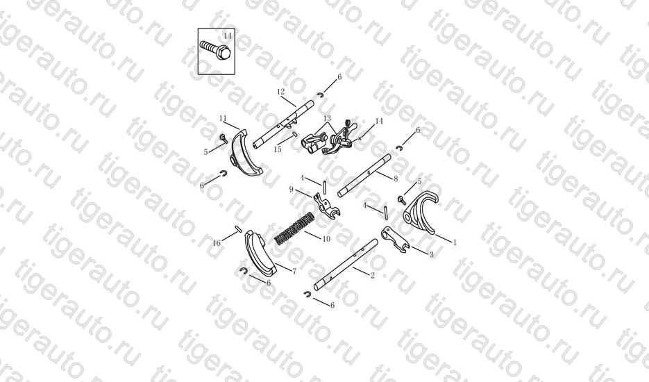 SHIFTER FORK# Geely Vision