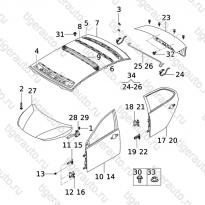 Каталог  BODY-IN-WHITE DOOR PANEL Chery Bonus 3 (A19)
