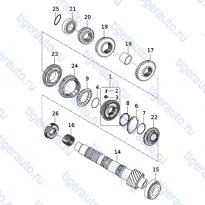 Каталог OUTPUT SHAFT (10BA) Chery Bonus (A13)